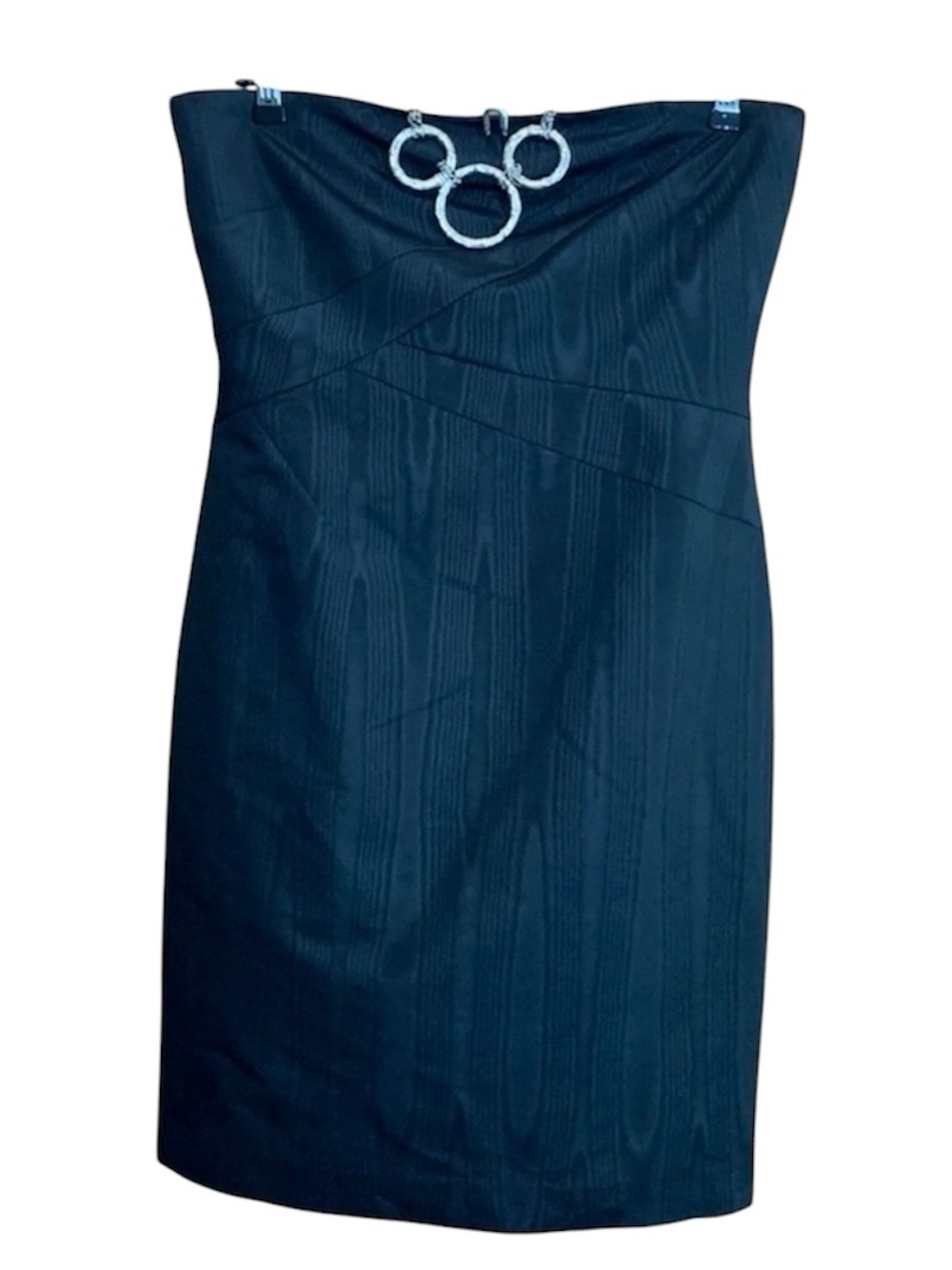 Gianni Bini Black Moire Halter/Strapless  Dress
